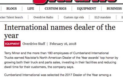 Cumberland Featured on Overdrive – Dealer of the Year